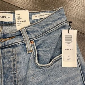 Denim Forum Yoko High Rise Slim Jeans